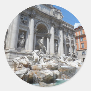 Adesivo Redondo Fonte Roma do Trevi