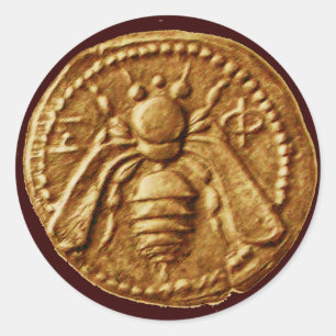 ADESIVO REDONDO FONTES DA APICULTURA DA ABELHA/APICULTOR DO MEL