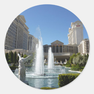 Adesivo Redondo Fontes do Palácio de Césares de Las Vegas