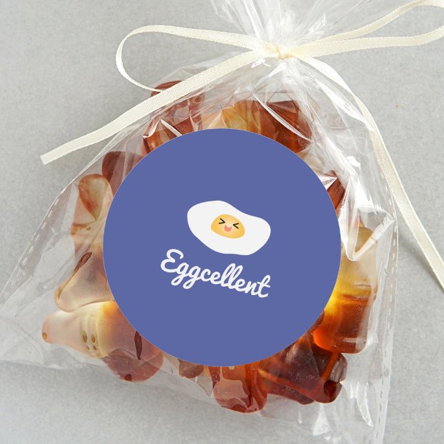 Adesivo Redondo Foodie Engraçada Ovo Celular Comida Humorística Ar (Criador carregado)