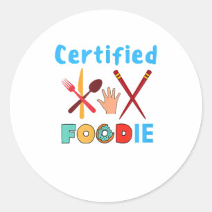 Adesivo Redondo Foodie Lover Certified TSirt