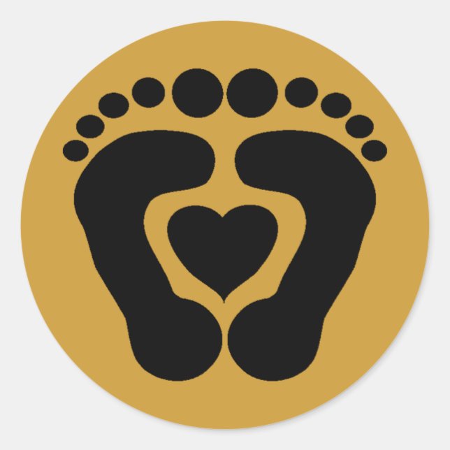 Adesivo Redondo Foot Love (Frente)