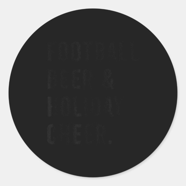 Adesivo Redondo Football Beer And Holiday Cheer Thanksgiving Chris (Frente)