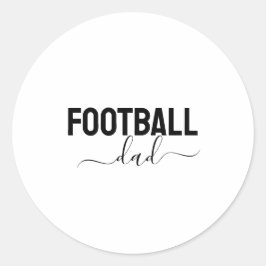 Adesivo Redondo Football dad modern script