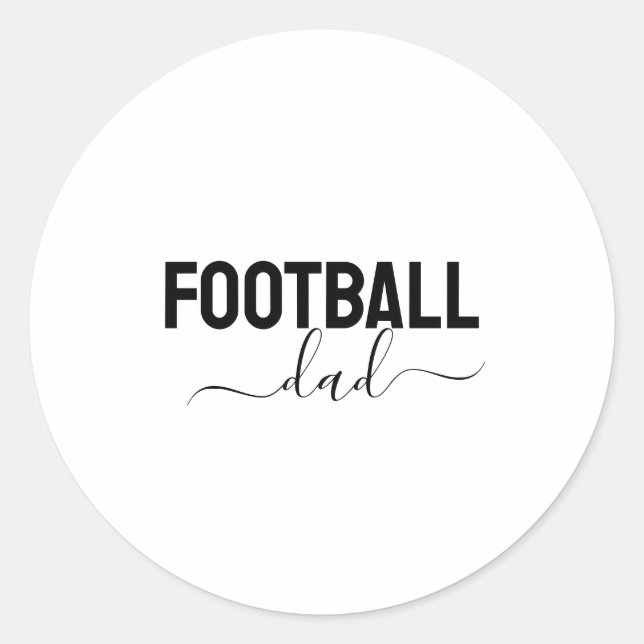 Adesivo Redondo Football dad modern script (Frente)