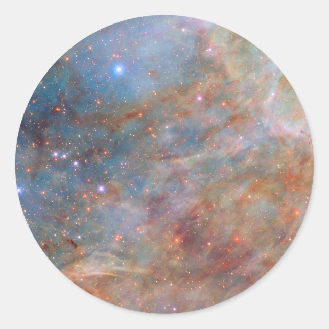Adesivo Redondo Fora da Nebulosa Tarantula (Frente)