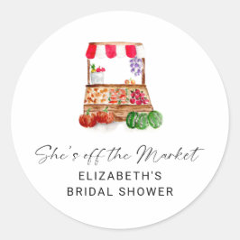 Adesivo Redondo Fora do Chá de panela de mercado Obrigado personal