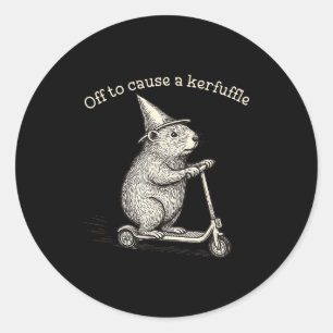 Adesivo Redondo Fora Para Causar Uma Confusão Divertida Moto Marmo