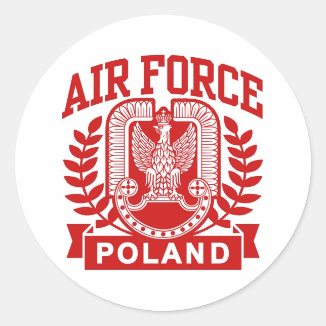 Adesivo Redondo Força Aérea Polonesa (Frente)