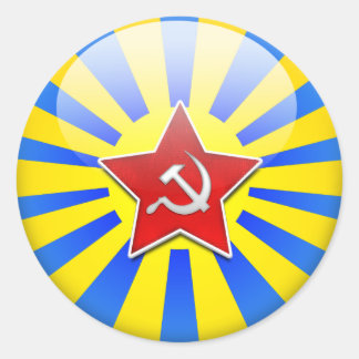 Adesivo Redondo Força Aérea Russain Flag