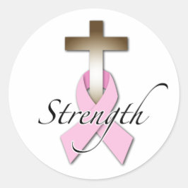 Adesivo Redondo força de consciência do Cancer