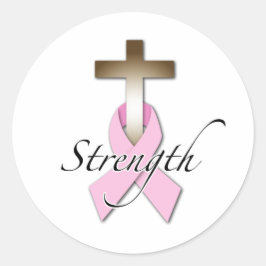 Adesivo Redondo força de consciência do Cancer
