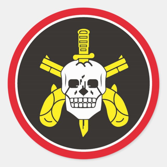 Adesivo Redondo Força Especial de Polícia Brasileira (BOPE) Tropa  (Frente)