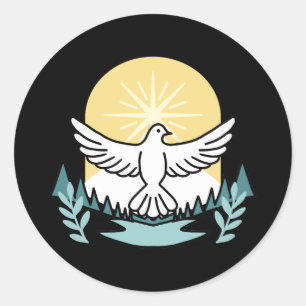 Adesivo Redondo Força Espiritual em Deus - Assustador do Cristão