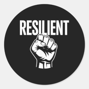 Adesivo Redondo Força Mental Resiliente Autoestima Motivação