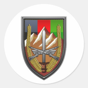 Adesivo Redondo Forças Afeganistão dos Estados Unidos