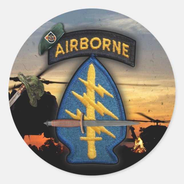 Adesivo Redondo Forças especiais 5 (Frente)