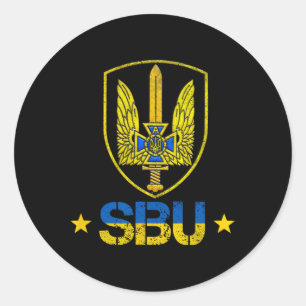 Adesivo Redondo Forças Especiais Sbu Ucrânia Grupo Alpha Spetsnaz