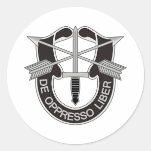 Adesivo Redondo Forças Especiais SF De Oppresso Liber