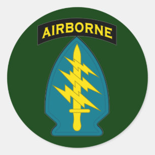 Adesivo Redondo Forças especiais - transportadas por via aérea -