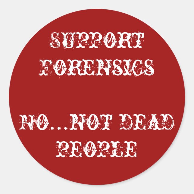 Adesivo Redondo forense de apoio (Frente)