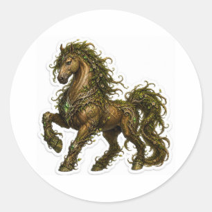 Adesivo Redondo Forest Guardian Horse Sticker
