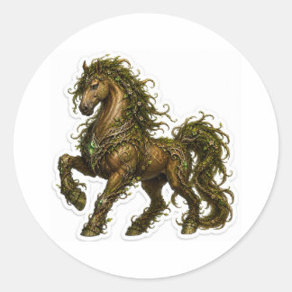 Adesivo Redondo Forest Guardian Horse Sticker