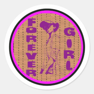 Adesivo Redondo Forever Girl