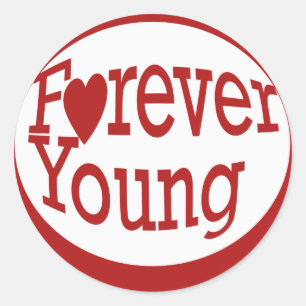 Adesivo Redondo Forever Young