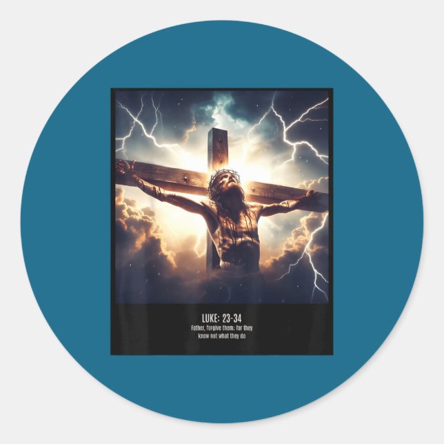 Adesivo Redondo Forgive Know Not What (Frente)