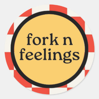 Adesivo Redondo Fork n Feelings Logo Sticker
