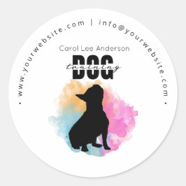 Adesivo Redondo Formação de cães