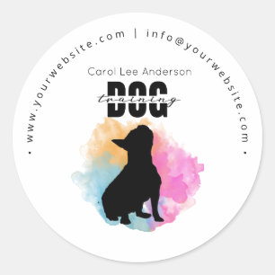 Adesivo Redondo Formação de cães