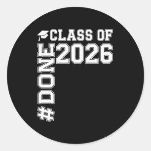 Adesivo Redondo FORMADO Turma De 2026 Graduado 26 Graduação
