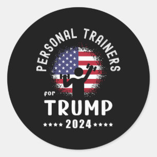 Adesivo Redondo Formadores Para Trump 2024 American Flag Vote Trum