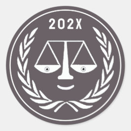 Adesivo Redondo Formando da Faculdade de Direito do Advogado