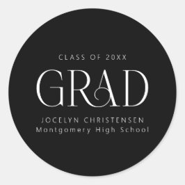 Adesivo Redondo Formando de Formando Moderno Personalizado Branco