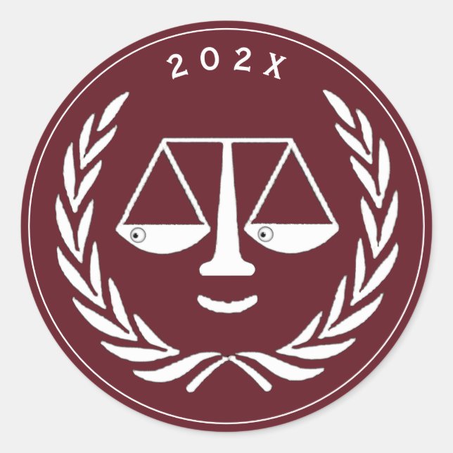 Adesivo Redondo Formando de Graduação da Faculdade de Direito do A (Frente)
