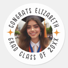 Adesivo Redondo Formando de Graduação de Texto Personalizado