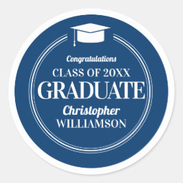 Adesivo Redondo Formando de Parabéns modernos da Tendy