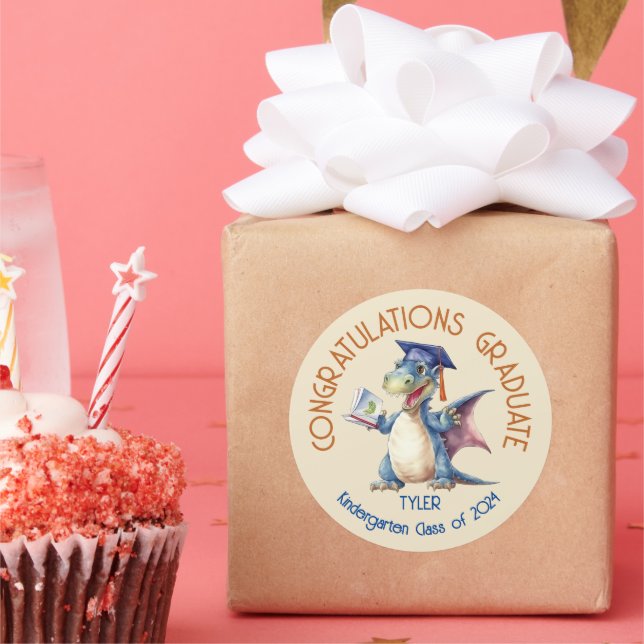 Adesivo Redondo Formando Dragon Kindergarten (Festa)