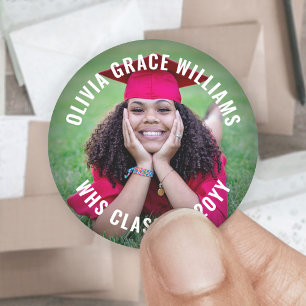 Adesivo Redondo Formando Foto Classe Graduação Ano 2020