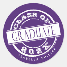 Adesivo Redondo Formando Girly Purple Personalizado