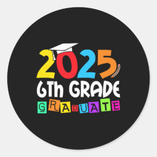 Adesivo Redondo Formando Grau 6 2025 Graduação 202
