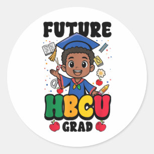 Adesivo Redondo Formando Hbcu Futuro Graduado na Escola de Históri