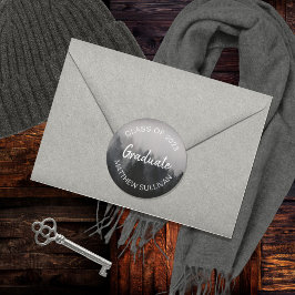 Adesivo Redondo Formando Rustic Woodsy Classe de 2023 | Nome