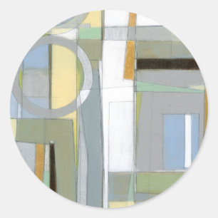 Adesivo Redondo Formas Abstrato coloridas geométricas