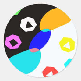 Adesivo Redondo Formas coloridas