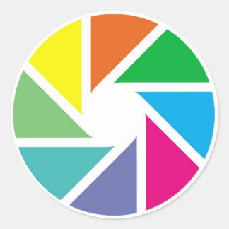 Adesivo Redondo Formas da cor