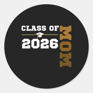 Adesivo Redondo Formatura 2026 Turma Alta Graduação Mãe Orgulhosa
